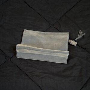 Lancome Silver Clutch with Tassel